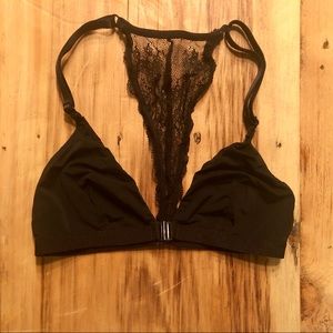 Black lace bralette